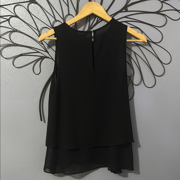 BCBG Black Boxy Tiered Sleeveless Tank Top - Picture 5 of 5